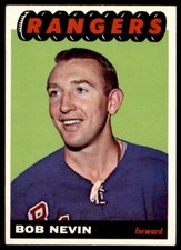 1965-66 TOPPS BOB NEVIN NEW YORK RANGERS #93 NRMT