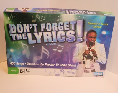 Don't Forget The Lyrics! Game Featuring Wayne Brady Family Fun Parker Brothers