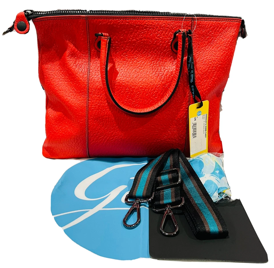 G30T2S-C4001-ITALIAN LEATHER CONVERTIBLE HANDBAG- ST.ASTRAKAN ROSSO - Image 2 of 4