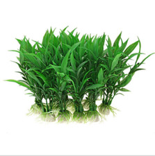 10pcs Aquarium Plastic Artificial Grass Water Plants Landscaping Ornament Fish