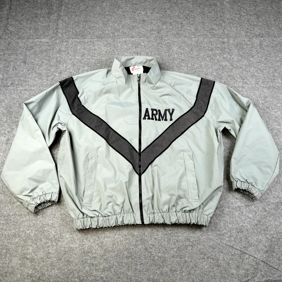 Vintage Army Jacket Medium Reflective Gray IPFU Training Windbreaker Improved PT - Image 2 of 4
