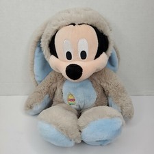 Authentic Disney Store Mickey Mouse Easter Bunny Plush 14  Stuffed Animal blue