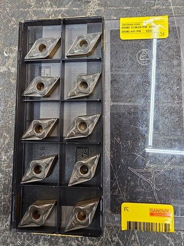 Qty 10 Sandvik DNMG 441 150604 DNMG441-PM DNMG150604-PM 4335 Carbide Inserts