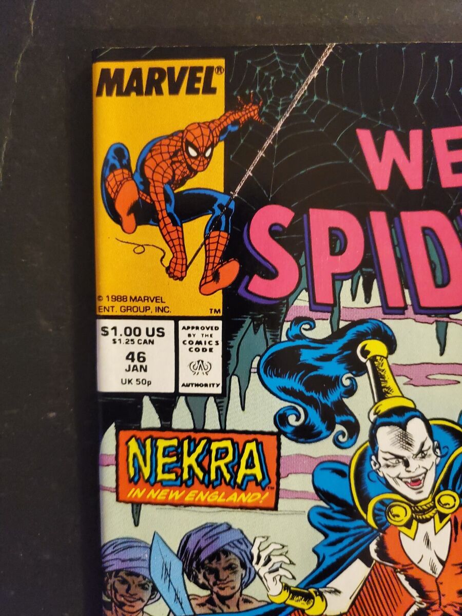 Web of Spider-Man #46 (January 1989, Marvel) Nekra In New England! | eBay Web of Spider-Man #46 (January 1989, Marvel) Nekra In New England! | eBay