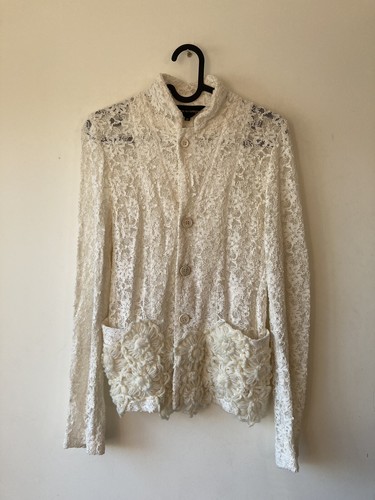 Comme Des Garcons Lace Floral Cardigan 