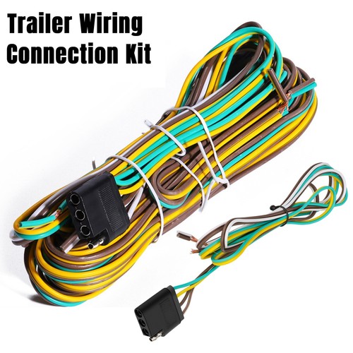 25' 4 Pin Flat Trailer Wiring Harness Kit Wishbone Style for Trailer