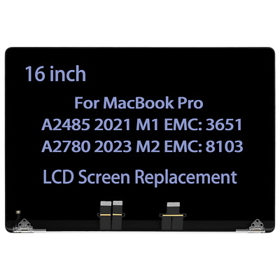 New For Apple Macbook Pro 16'' 2021 A2485 LCD Display Assembly 661-21969 EMC 3651