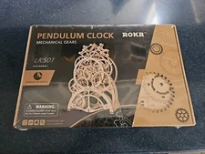 Rokr Mechanical Gears 3D Puzzle Pendulum Clock - LK501 - Brand New Sealed Box
