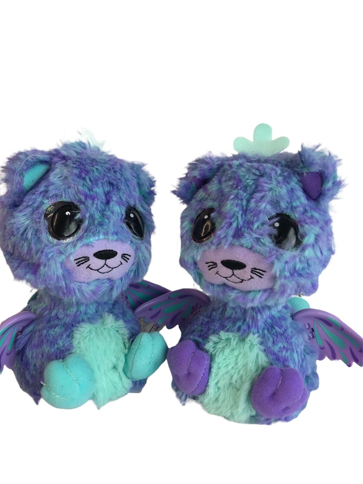 Hatchimal Twins Surprise Purple Blue Peacat? Interactive Cat Spin Master  Wings 2