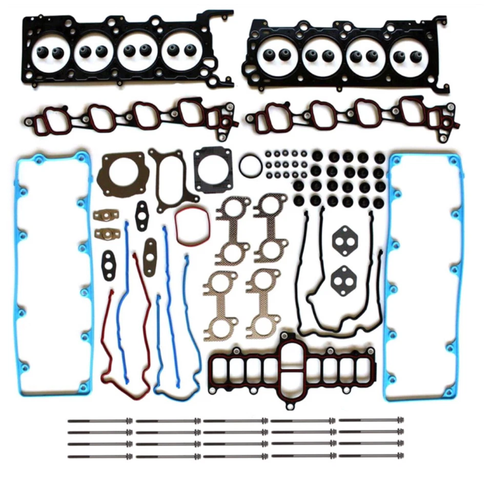 Timing Chain Kit Head Gasket Bolts Set for 02-10 Ford F150 Crown Victoria 4.6L Foto 4 de 4