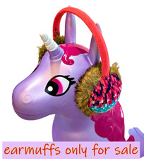 Girls Earmuffs Fair Isle Faux Fur Plush Acrylic Knit Novelty ABG Accessories