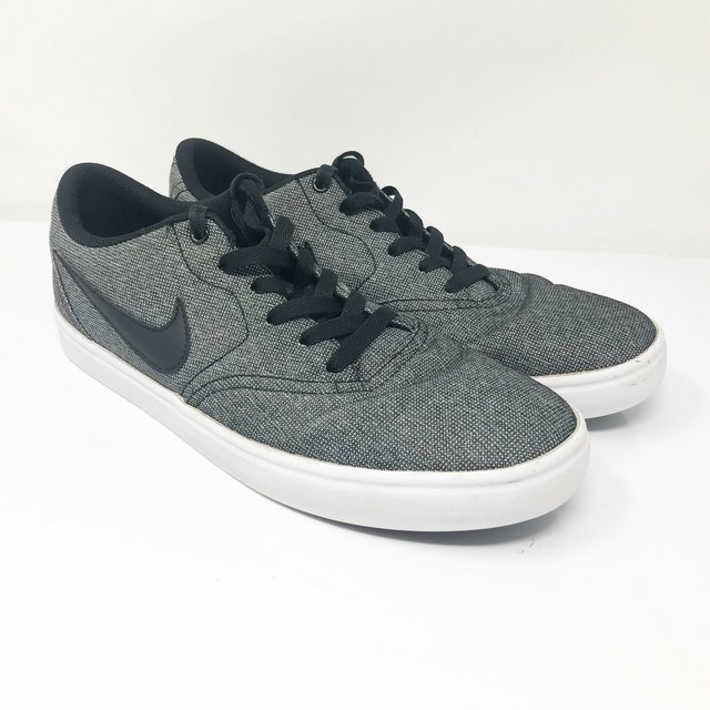 Size 10.5 - Nike SB Check Solarsoft Canvas Black White for sale online |  eBay