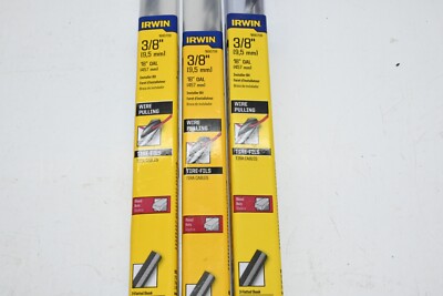 IRWIN 1890709 Straight Shank Installer Drill Bit  18''X 3/8''  Lot of 3 ea
