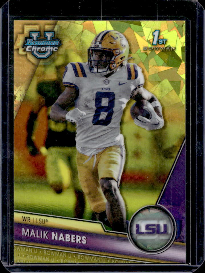 2023 Bowman U Chrome Sapphire Malik Nabers 1st Yellow Refractor #75/75