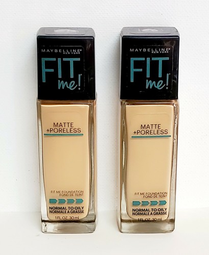Fit Me Matte Poreless Liquid Foundation Makeup Warm Nude 1 Fl. oz NEU (2er Pack)