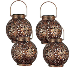 1-4 Pack Solar Powered LED Light Lantern Hanging Outdoor Garden Lamp Yard Decor