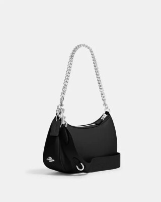NWT Coach CJ608 Black Leather Shoulder Crossbody Bag with