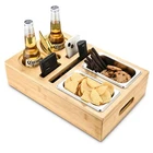 Bamboo Snackbox - Sofa Tray & Couchbar for Sofa, Mobile Phone, Drinks & Camp