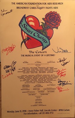 Bebe Neuwirth Signed Sweet Charity Benefit Broadway Poster Windowcard Ebay