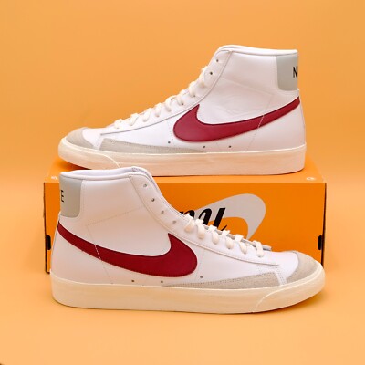 Nike Blazer Mid '77 White Red Burgundy BQ6806-120 Men's Size 14 - no lid