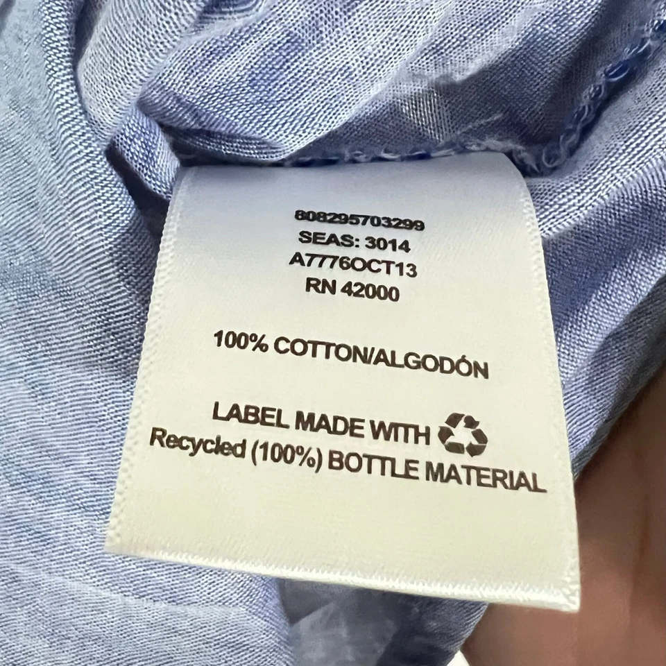 Camisa Route 66 Niñas Talla XL (14/16) Azul Tachonada Manga 3/4 Abotonada Foto 4 de 4