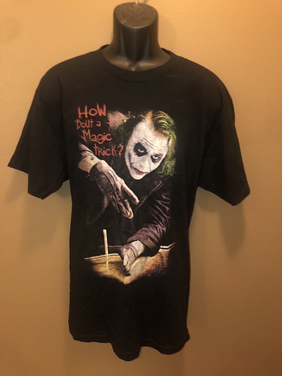 2008 The Dark Knight The Joker T Shirt Size L Magic Trick 2008 The Dark Knight The Joker T Shirt Size L Magic Trick