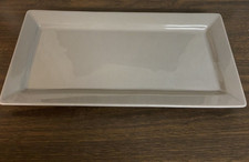 10 STRAWBERRY STREET Nova Gray Ceramic Tray Platter Appetizer Dish New!