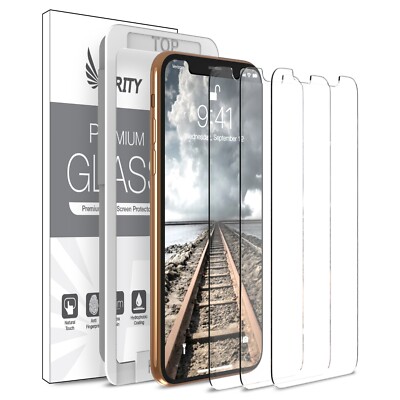 Purity 3 Pack Glass Screen Protector for iPhone 11 Pro / XS / X , Case friendly