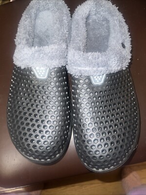 CROCS  Gray Fuzzy Slippers CROCS COZZZY SLIPPERS Size 11 Grey rare color | eBay main image 4