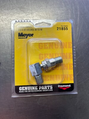 21855  Genuine OEM Meyer   1/4''  90 Degree SWIVEL ELBOW FITTING  Male to Male