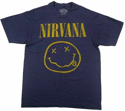 NIRVANA SMILEY FACE vintage GRUNGE ROCK t shirt 90s 2014 SIX FIFTY ONE Brand M