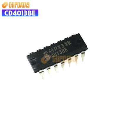 100PCS New CD4013 4013 CD4013BE CMOS Dual D Flip Flop  TI  DIP-14