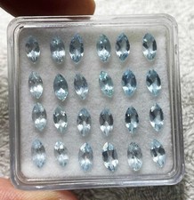 Natural Aquamarine Marquise Cut Loose Gemstone Lot 23 Pcs 3 6 MM 5 CT