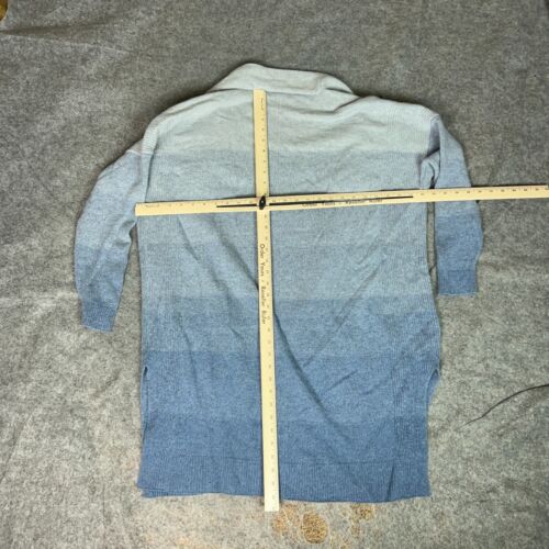 Athleta Womens Sweater Extra Large Blue Cardigan Ombre Spirit Wool Cashmere Wrap - Picture 8 of 10