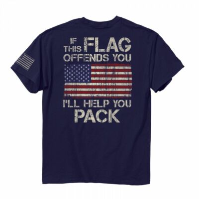 Pack It USA Flagge American Patriotisch Waffen Offends Freedom Buck Wear T-Shirt