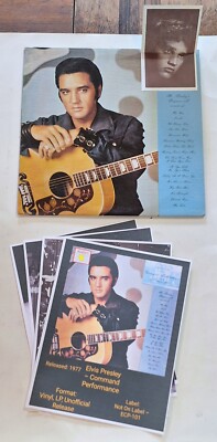 Elvis Presley 1977 Command Performance w/Invite Card, Souvenir Poster & More 