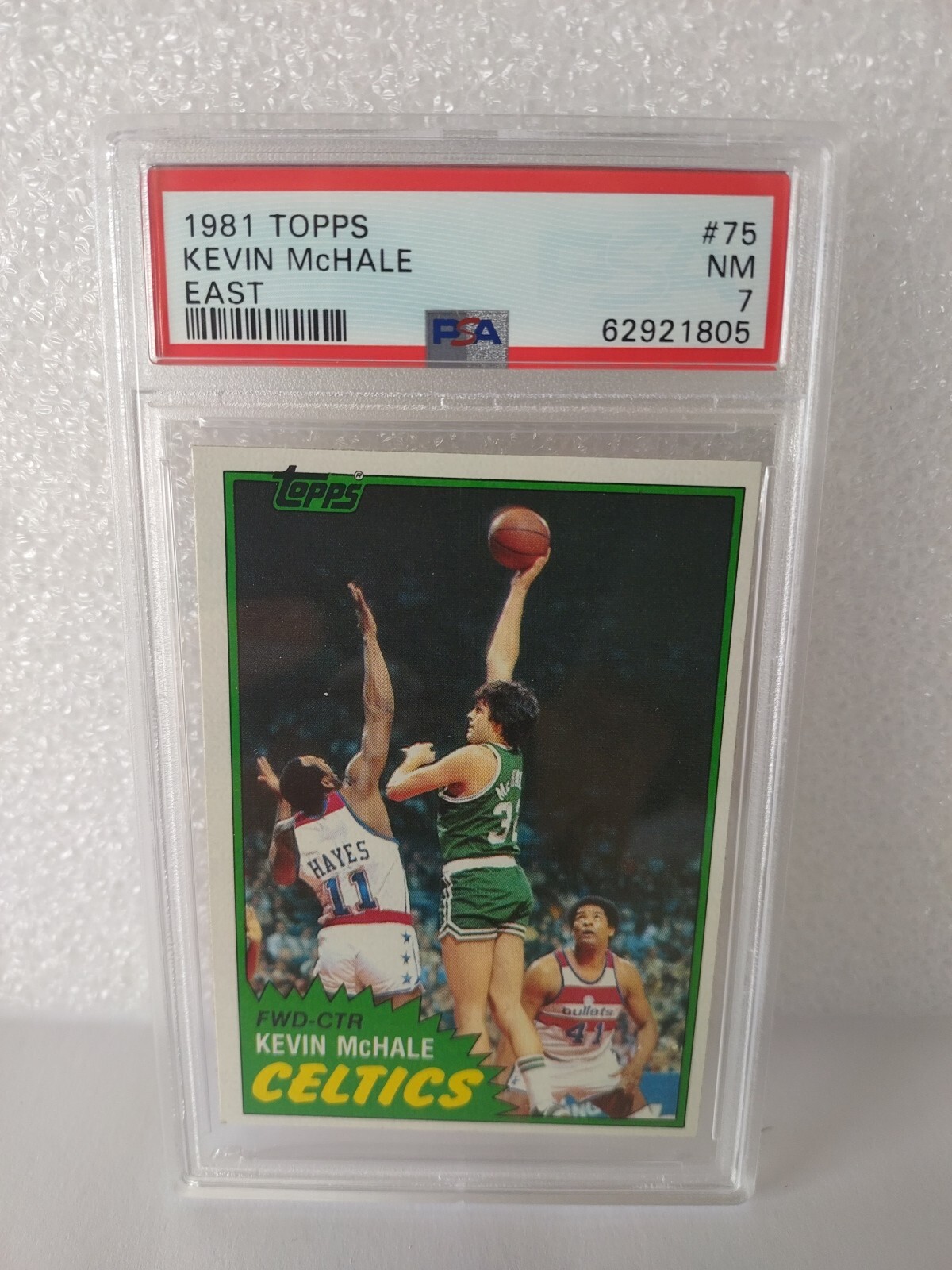 1981 TOPPS BASKETBALL EAST #75 KEVIN McHALE RC HOF "BOSTON CELTICS" PSA 7 🏀🏀