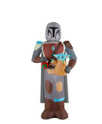 6.5' Star Wars Mandalorian with CHILD Pre Lit Christmas Yard Inflatable NEW 2021