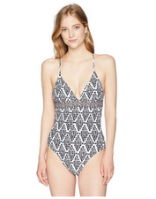 Rip Curl South Winds Cheeky One Piece Swimsuit Black Size S 1240