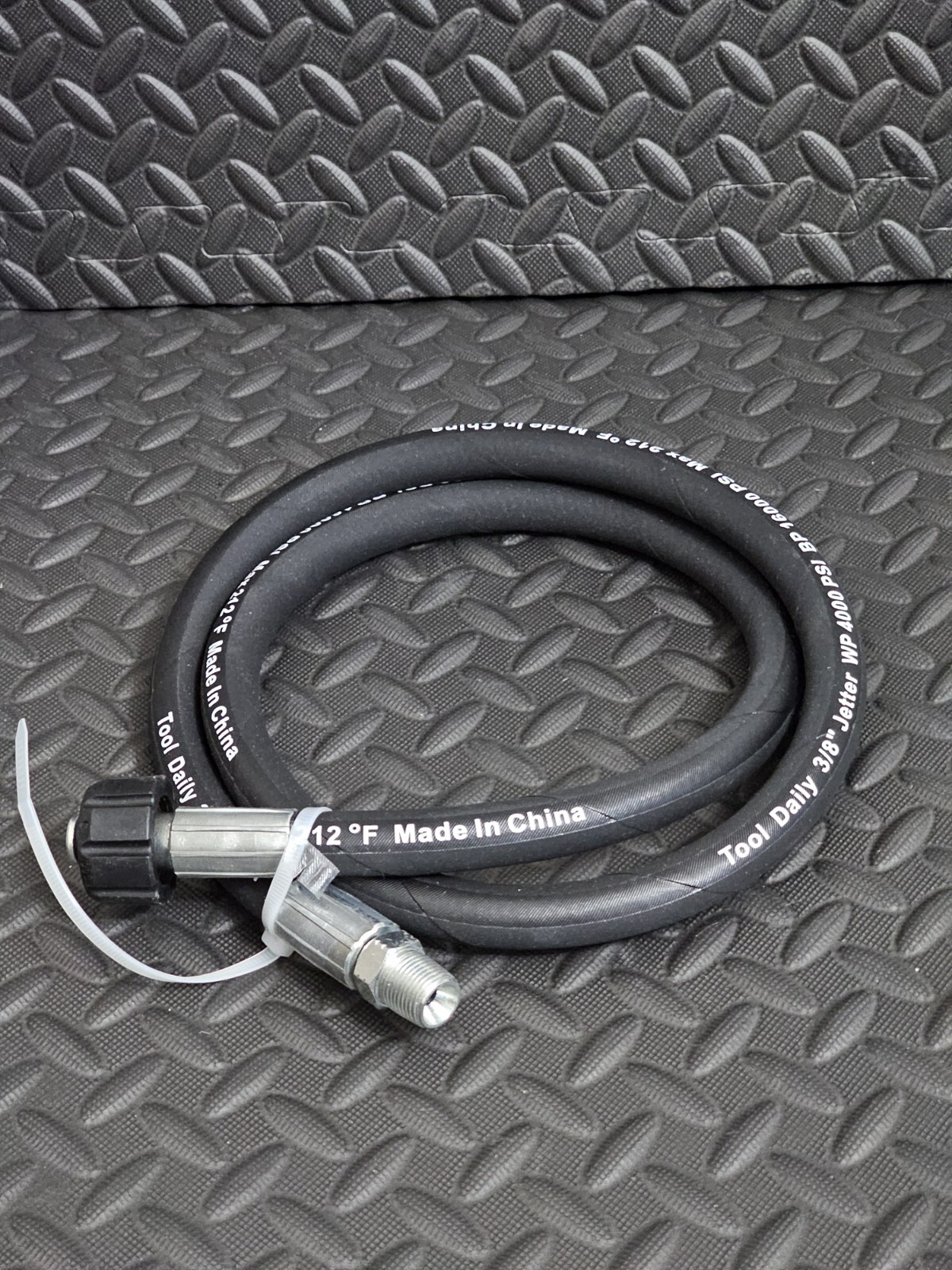 Tool Daily 4ft  3/8" Jetter WP 4000psi BP 16000psi Max 212° Connector Hose NEW