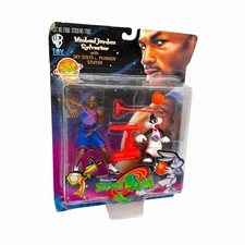 Vintage 1996 Playmates Space Jam Michael Jordan Sylvester Figure Set NEW