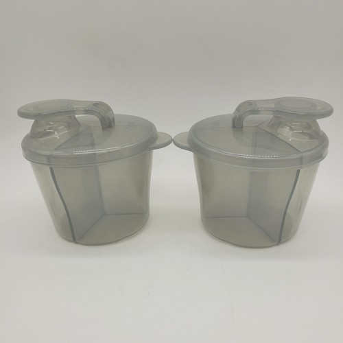 Dr. Brown's Baby Formula Dispenser Snap-On Lid Travel Set Of 2 Gray