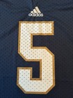 Notre Dame Fighting Irish Football Jersey #5 Youth Size XL Blue Gold adidas — photo 2