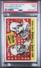 2021 Topps Project70 Jacob deGrom Shohei Ohtani All Stars #ASG3 PSA 9