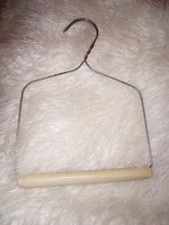 Vintage Wire Hanger Clothes Vtg Metal Hook Cardboard Small Closet Collectible