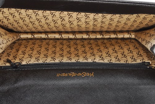 Yves Saint Laurent Clutch Second Bag YSL Black Leather - Picture 7 of 16