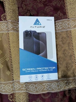 ALTURIZ 3 Screen Protectors for iPhone 15 [6.1 inch] + 3 Camera Lens Protectors