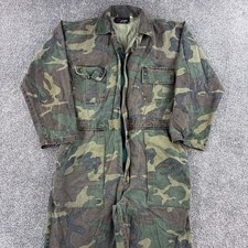 Vintage Black Sheep Camo Coveralls Men M Green Woodland Camouflage Hunt Jumpsuit