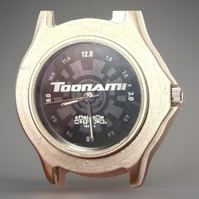 Vintage Cartoon Network Toonami Watch Head Silver Tone Retro TV Promo  