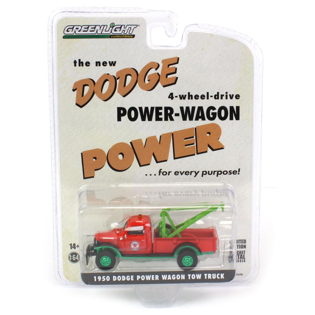 164 Эвакуатор Dodge Power Wagon 1950 года выпуска подразделение Texaco Greenlight CHASE UNIT 19190₽